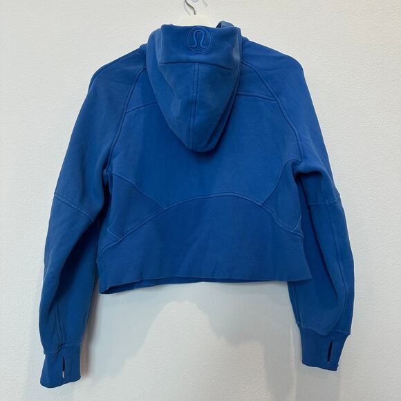 Lululemon Scuba Oversized Half-Zip Hoodie blue pullover sweater hoodie XS/S - Picture 4 of 5